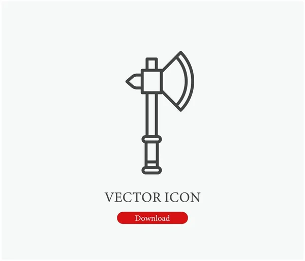 Icône Vectorielle Hache Symbole Style Line Art Pour Design Présentation — Image vectorielle