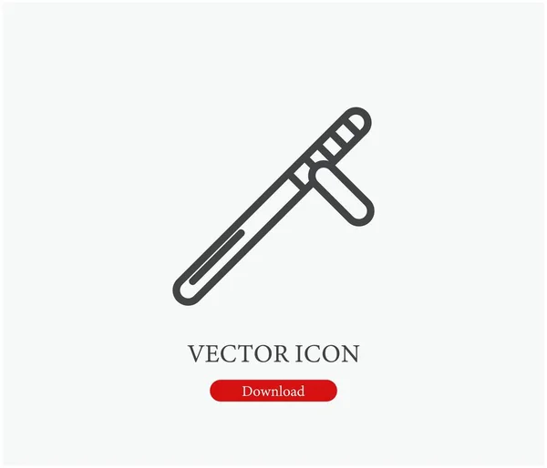 Icono Vectorial Bastón Símbolo Línea Estilo Arte Para Elementos Diseño — Vector de stock