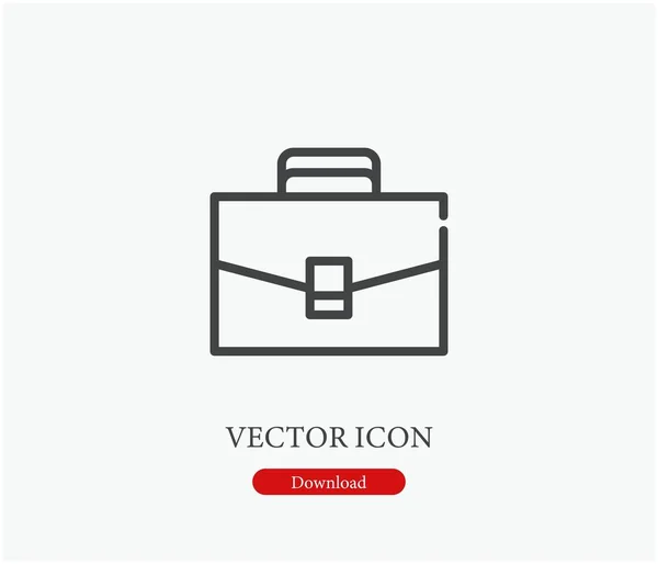 Icono Del Vector Maleta Símbolo Línea Estilo Arte Para Elementos — Vector de stock