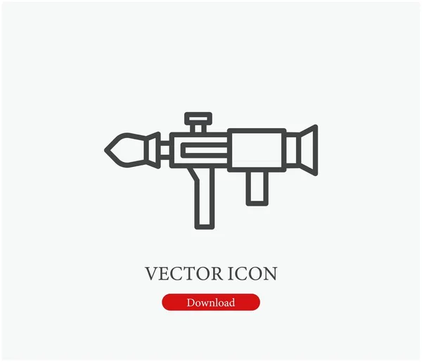 Bazooka Vector Icono Símbolo Línea Estilo Arte Para Elementos Diseño — Vector de stock