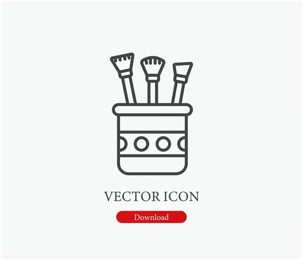Значок Вектора Кисти Стилистике Line Art Дизайна Презентации Мобильных Приложений — стоковый вектор