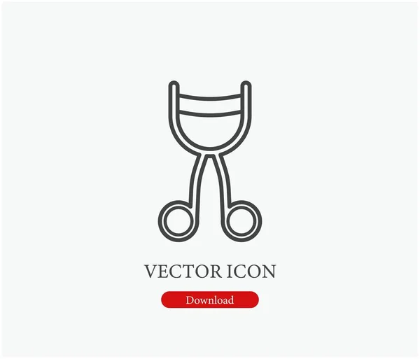 Icono Del Vector Curler Símbolo Línea Estilo Arte Para Diseño — Vector de stock