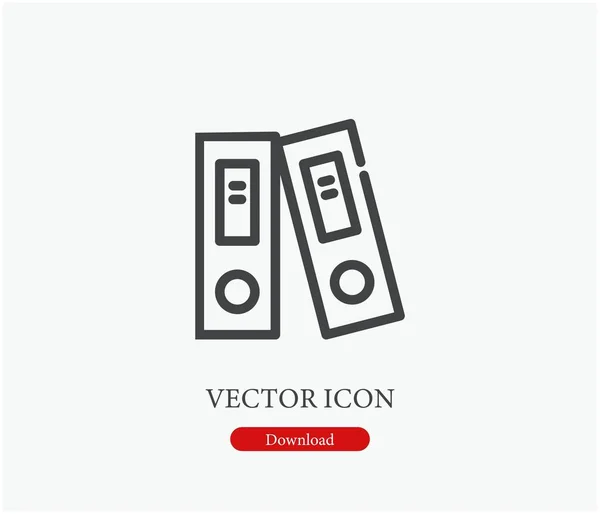 Icône Vectorielle Stockage Fichiers Symbole Ligne Style Art Pour Design — Image vectorielle