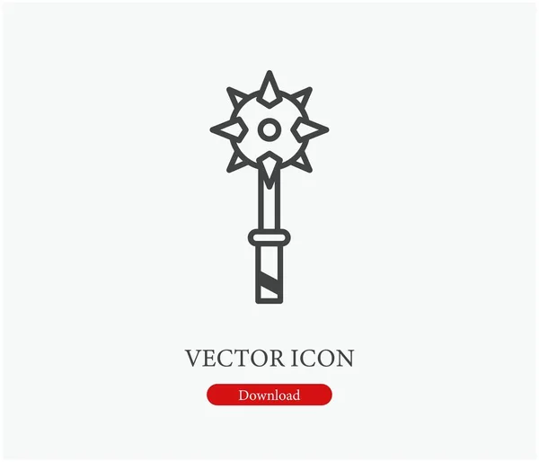 Icono Vector Maza Símbolo Línea Estilo Arte Para Diseño Presentación — Vector de stock