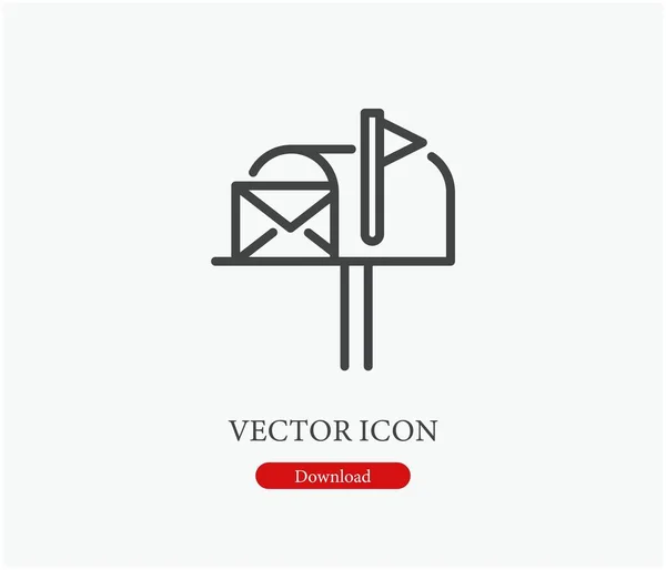Значок Вектора Почте Стилистике Line Art Дизайна Презентации Мобильных Приложений — стоковый вектор