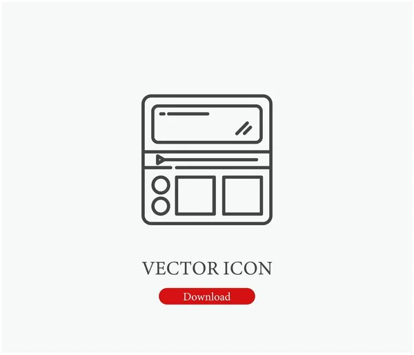 Faça Ícone Vetorial Símbolo Linha Art Style Design Apresentação Site — Vetor de Stock