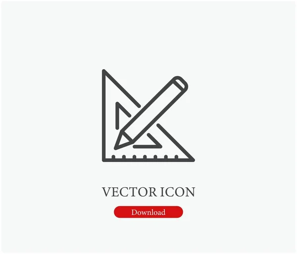 Medir Icono Vector Símbolo Línea Estilo Arte Para Diseño Presentación — Vector de stock