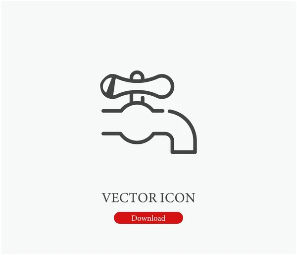 Klempner Vektor Symbol Symbol Line Art Style Für Design Präsentation — Stockvektor