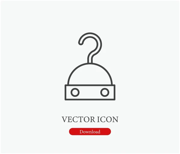 Icône Vectorielle Pirate Symbole Ligne Style Art Pour Design Présentation — Image vectorielle