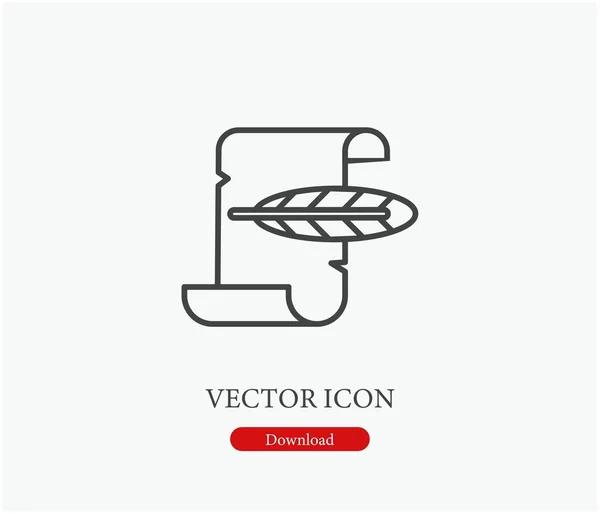 Значок Вектора Пера Стилистике Line Art Дизайна Презентации Мобильных Приложений — стоковый вектор