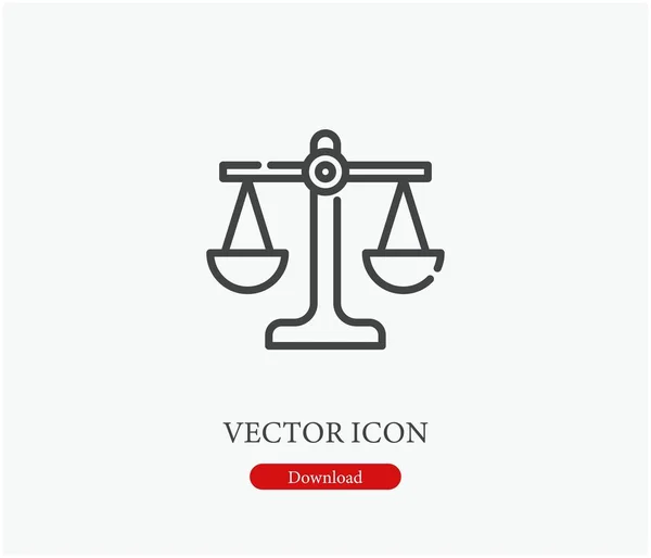Icono Vector Escala Símbolo Línea Estilo Arte Para Diseño Presentación — Vector de stock