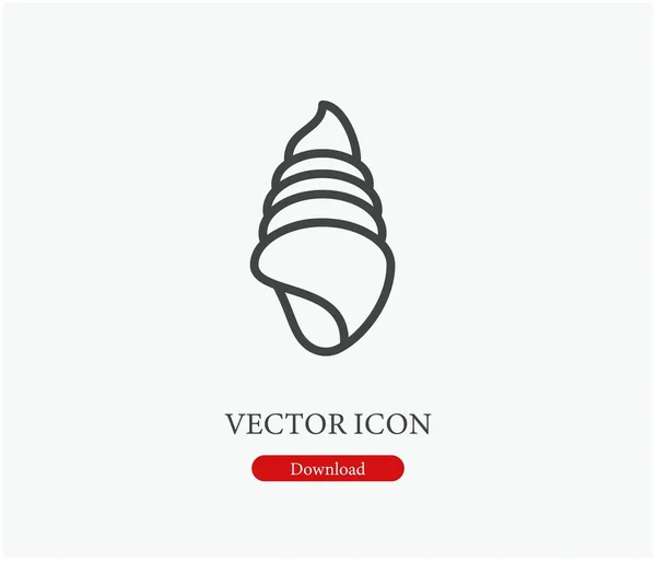 Schalenvektorsymbol Symbol Line Art Style Für Design Präsentation Website Oder — Stockvektor