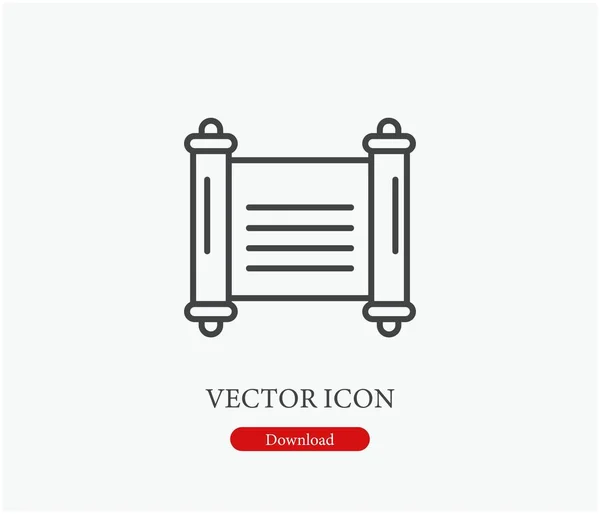 Ícone Vetor Rolagem Símbolo Linha Art Style Design Apresentação Site — Vetor de Stock