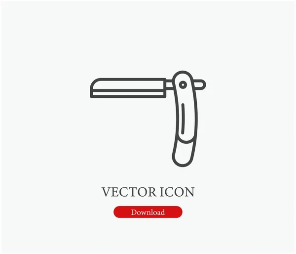 Icono Vector Navaja Símbolo Línea Estilo Arte Para Diseño Presentación — Vector de stock