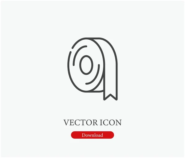 Icono Vector Cinta Símbolo Línea Estilo Arte Para Diseño Presentación — Vector de stock