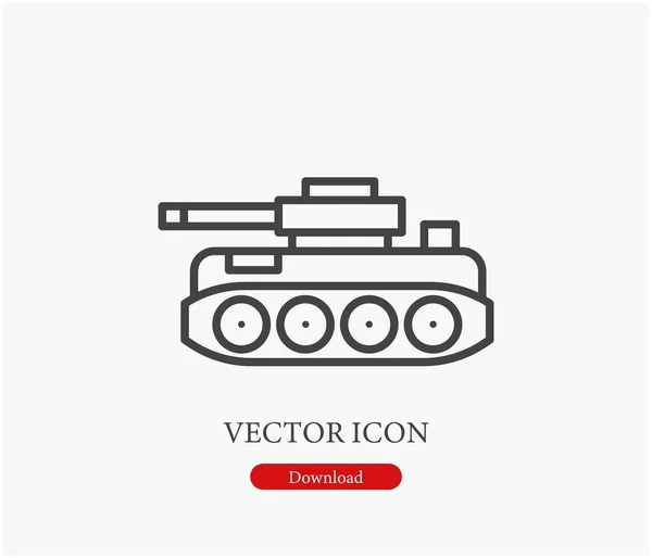 Tank Vector Icon Symbol Line Art Style Design Presentation Website — Stock Vector
