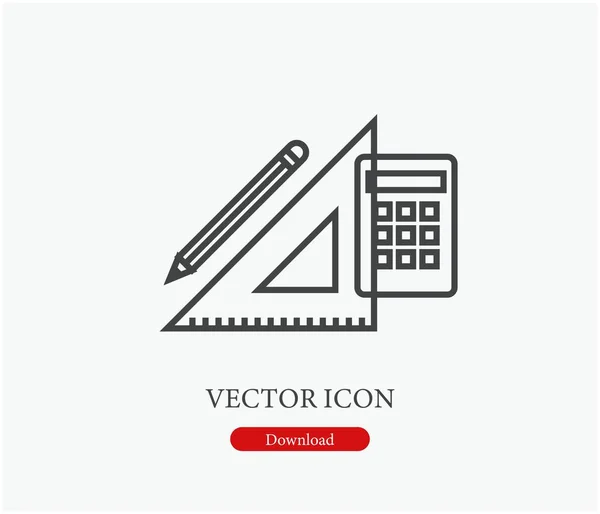 Mérés Vektor Ikon Symbol Line Art Style Design Presentation Website — Stock Vector