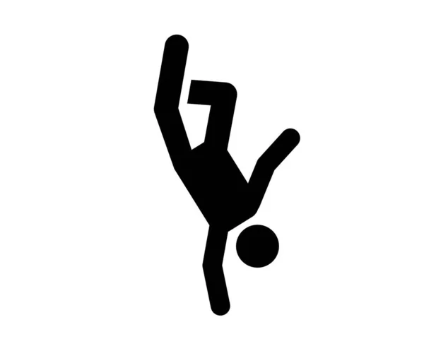Ikona Breakdance Vektoru Upravitelná Mrtvice Symbol Stylu Line Art Pro — Stockový vektor