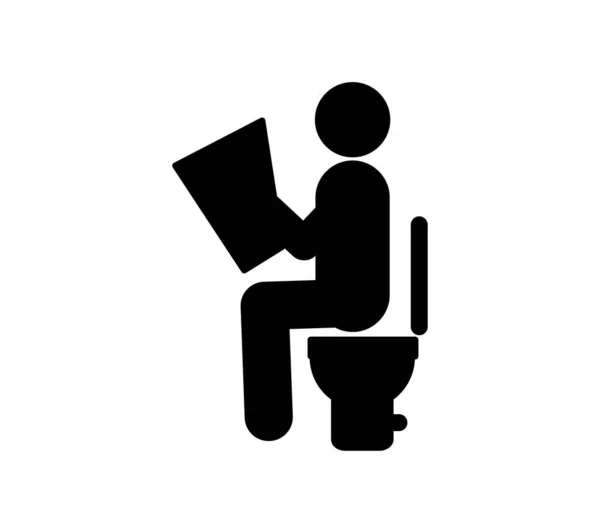 トイレのアイコンの男 編集可能なストローク デザイン プレゼンテーション ウェブサイトやアプリ要素のためのラインアートスタイルのシンボル ピクセルベクトルグラフィックス ベクター — ストックベクタ