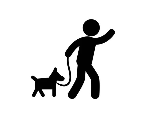 Человек Собачьим Векторным Значком Редактируемый Удар Стилистике Line Art Дизайна — стоковый вектор