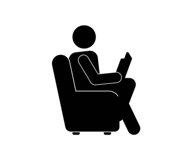 Kitap vektör simgesi okunuyor. Düzenlenebilir felç. Satır Sanat Biçimi Tasarım, Sunum, Web Sitesi veya Uygulama Elementleri Sembolü. Piksel vektör grafikleri - Vektör