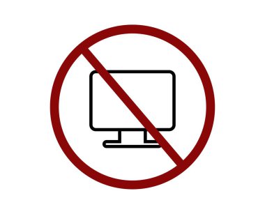 Bilgisayar simgesi vektörü yok. Mobil konsept ve web tasarımı için doğrusal stil işareti. Sembol çizimi. Piksel vektör grafikleri - Vektör