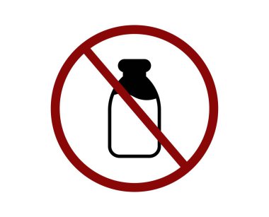 Süt vektörü simgesi yok. Çizgi Sanat Tasarım, Sunum, Web Sitesi veya Mobil Uygulamalar, Logo için Sembol. Piksel vektör grafikleri - Vektör