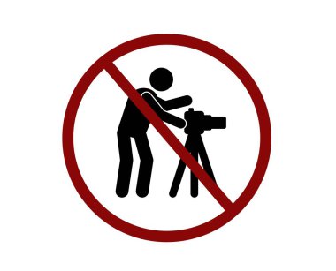 Fotoğrafçı vektör simgesi yok. Çizgi Sanat Tasarım, Sunum, Web Sitesi veya Mobil Uygulamalar, Logo için Sembol. Piksel vektör grafikleri - Vektör