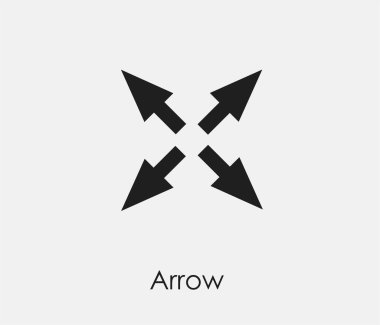 Ok vektör simgesi. Çizgi Sanat Tasarım, Sunum, Web Sitesi veya Mobil Uygulamalar, Logo için Sembol. Resim sembolü çizimi. Piksel vektör grafikleri - Vektör