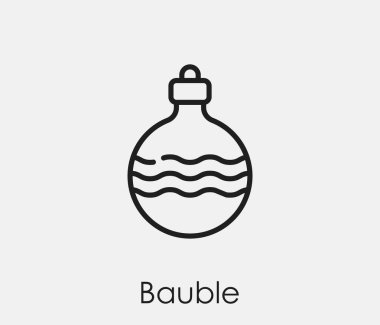 Bauble vektör simgesi. Çizgi Sanat Tasarım, Sunum, Web Sitesi veya Mobil Uygulamalar, Logo için Sembol. Ok sembolü çizimi. Piksel vektör grafikleri - Vektör