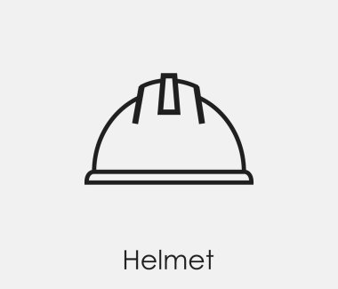 Miğfer vektör simgesi. Satır Sanat Biçimi Tasarım, Sunum, Web Sitesi veya Uygulama Elementleri Sembolü. Hesap makinesi sembolü çizimi. Piksel vektör grafikleri. 