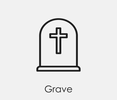 Mezar vektör simgesi. Satır Sanat Biçimi Tasarım, Sunum, Web Sitesi veya Uygulama Elementleri Sembolü. Hesap makinesi sembolü çizimi. Piksel vektör grafikleri. 