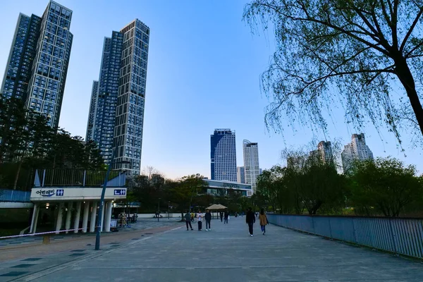 Blick Auf Die Skyline Der Innenstadt Mit Dem See Gwanggyo — Stockfoto