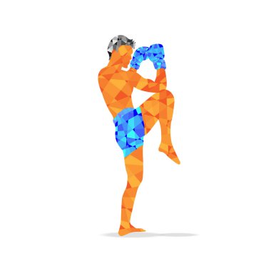 Muay Thai boksunun bu canlı gösteriminde atmosfer yoğunluk ve kararlılıkla doludur. Dövüşçüler ringin ortasında dururlar. Kasları parlak arena ışıklarının altında ter içinde parlar.. 