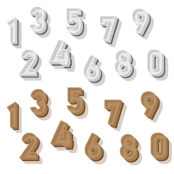 Número Vector Como Uno Dos Tres Cuatro Cinco Seis Siete — Archivo Imágenes Vectoriales