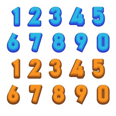 Bir, iki, üç, dört, beş, altı, yedi, sekiz, dokuz ve sıfırdaki kalça stili sayısı. Tüm kalça grafik tasarım renkleri vektörde ve arka planda kullanılabilir, poster, baskı, logo, kutlama, matematik ve modern stilde.