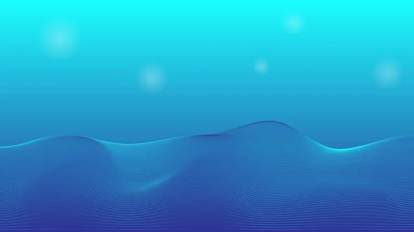 Der Wellenblaue Hintergrund Sieht Aus Wie Das Meer Der Ruhe — Stockvektor