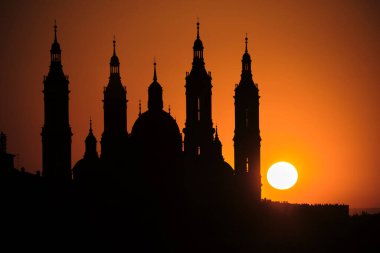 Zaragoza şehri manzarası, İspanya