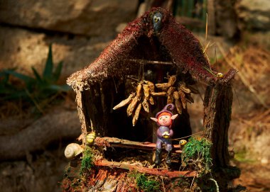 Eski bir peri masalının yakın çekimi.