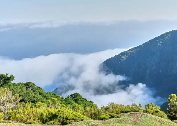 Sabahları sis ve bulut, dağlar, bulutlar, sis..