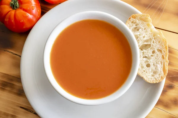 Gazpacho Typical Food South Spain Would Kind Natural Tomato Soup — Stock Photo, Image