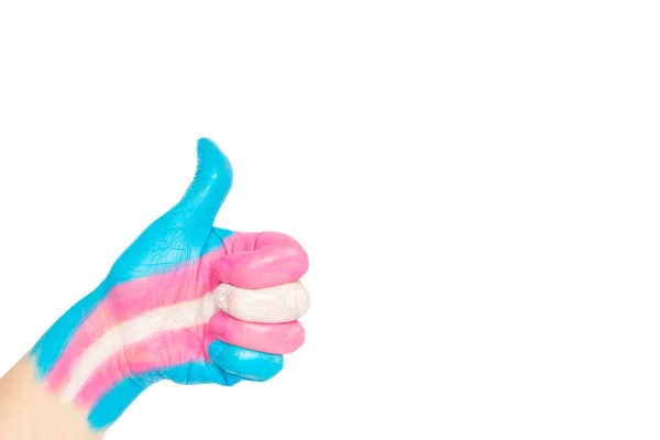 Transgender Pride Flag Rainbow Background Fight Rights Equality Symbol — Stock Photo, Image
