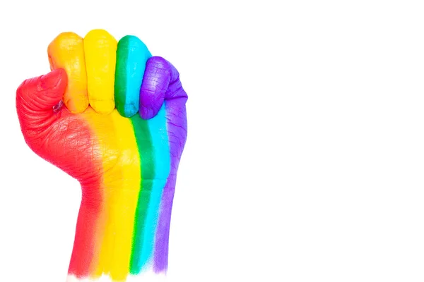 Rainbow Pride Flag White Background — Stock Photo, Image