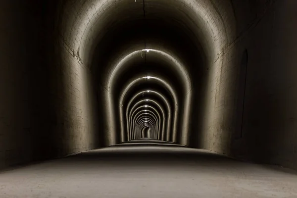 Túnel Ferroviário Antigo Entre Alcoy Alicante Convertido Uma Trilha Verde Imagens Royalty-Free