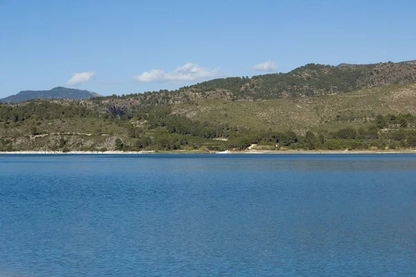 Landschaft Beniarrs Sumpf Mit Blauen Reflexen Wasser — Stockfoto