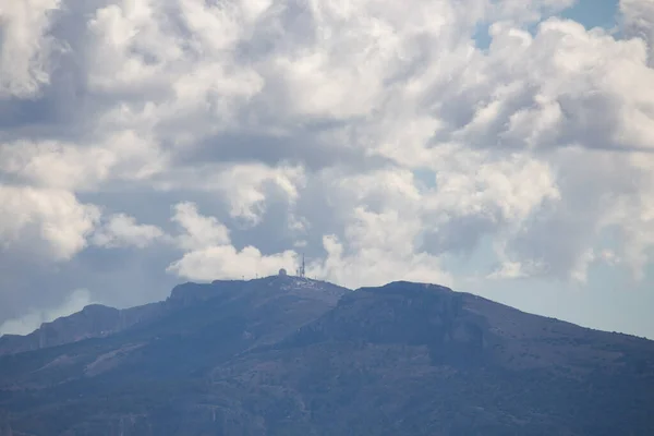 Gipfel Der Sierra Aitana Mit Bewölktem Himmel Spanien — Stockfoto