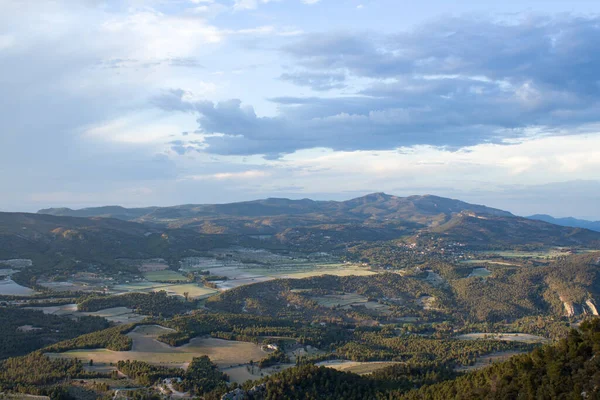 Landschaft Mit Wolken Der Sierra Mariola Vom Naturpark Fuente Roja — Stockfoto
