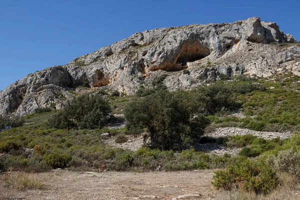 Cueva Cima Montaña Mola Serrelles Alcoy España — Foto de Stock