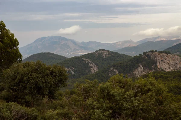 Krajobraz Warstwowymi Chmurami San Antonio Alcoy Hiszpania — Zdjęcie stockowe