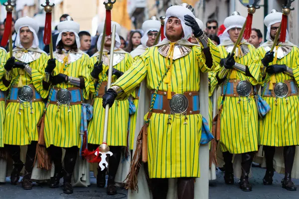 Alcoy Spain 2024 Moors Christians Diana Fila Abencerrajes Parade Her — Stock Photo, Image